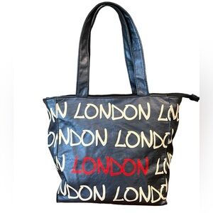 Robin Ruth London Tote, blue, vinyl, lightweight